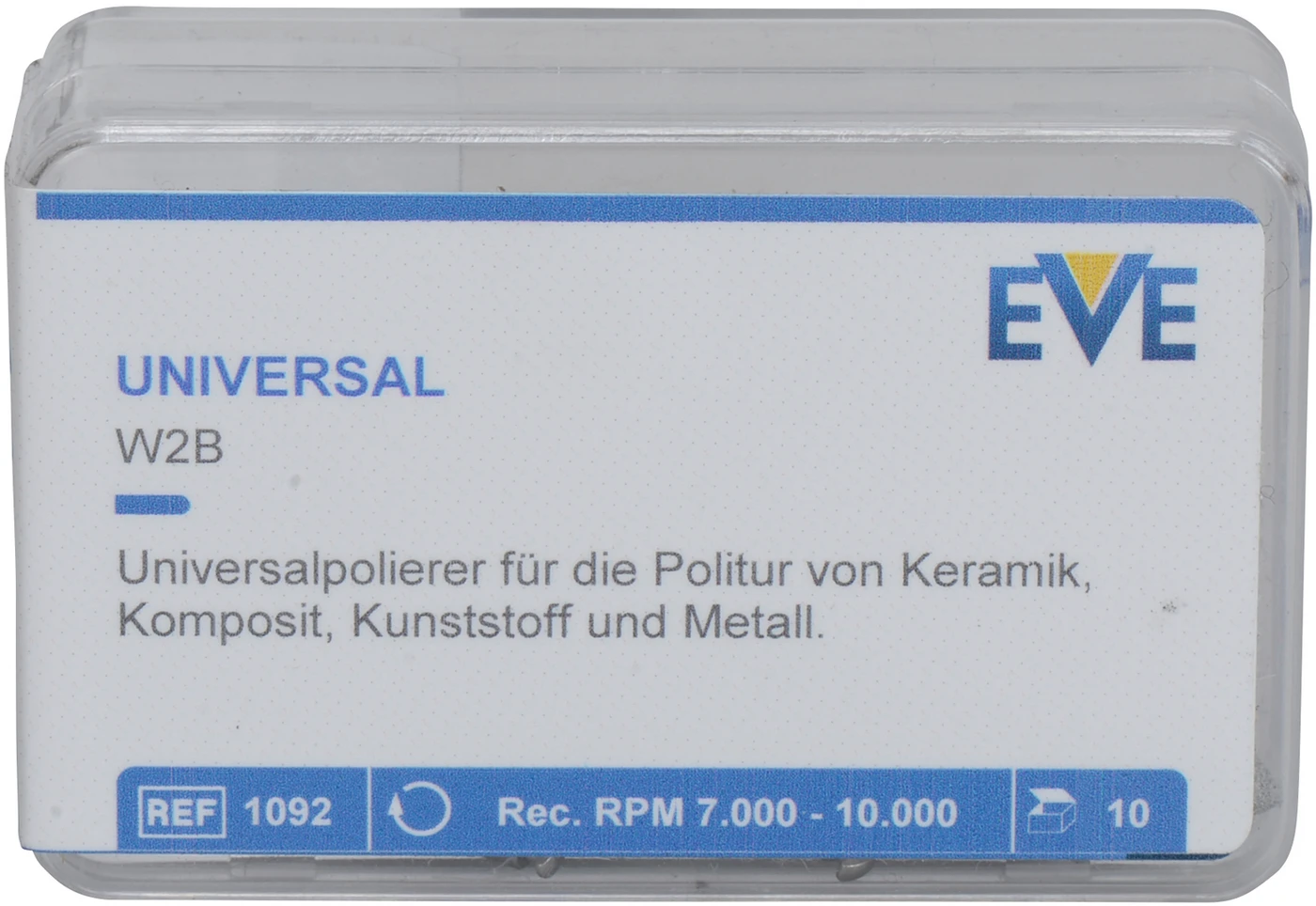 EVE UNIVERSAL Packung 10 Stück weiß mittel, RA, Figur Flamme, 5 x 10 mm