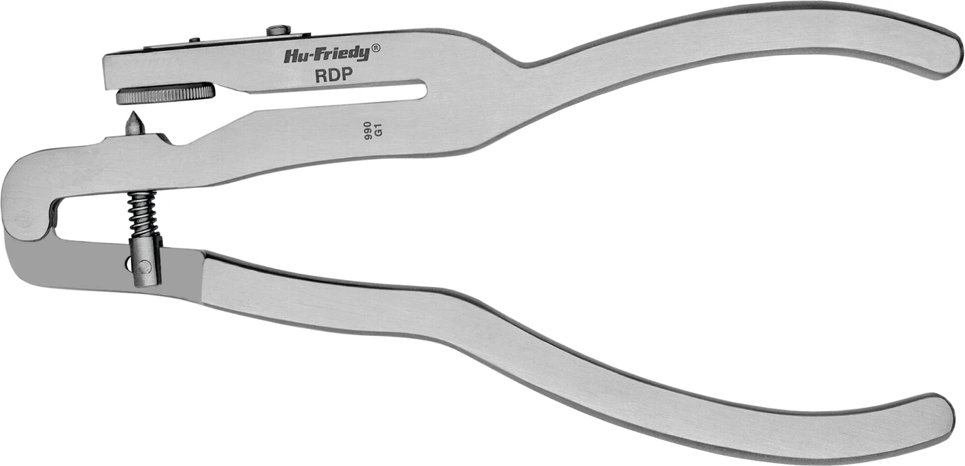 Kofferdam-Lochzange Stück 16 cm mit auswechselbarem Schneidwerkzeug