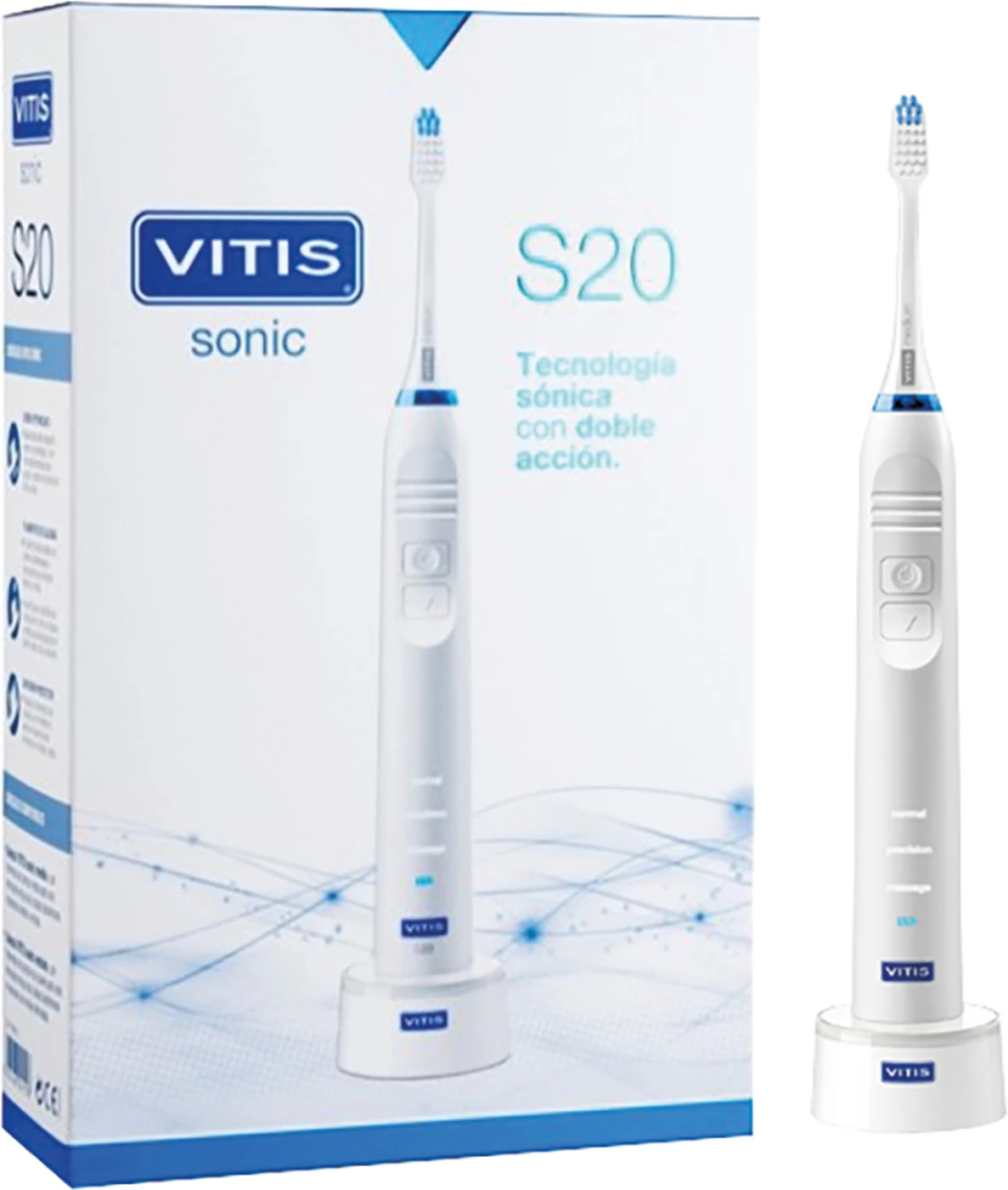 VITIS sonic S20 Stück inklusive 2 Ersatzbürstenköpfe medium, 1 Ladeteil