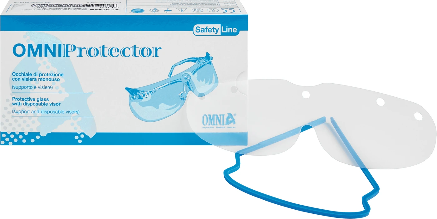 Schutzbrille Packung Brille, 20 x Visiere, 3 x Halterungen
