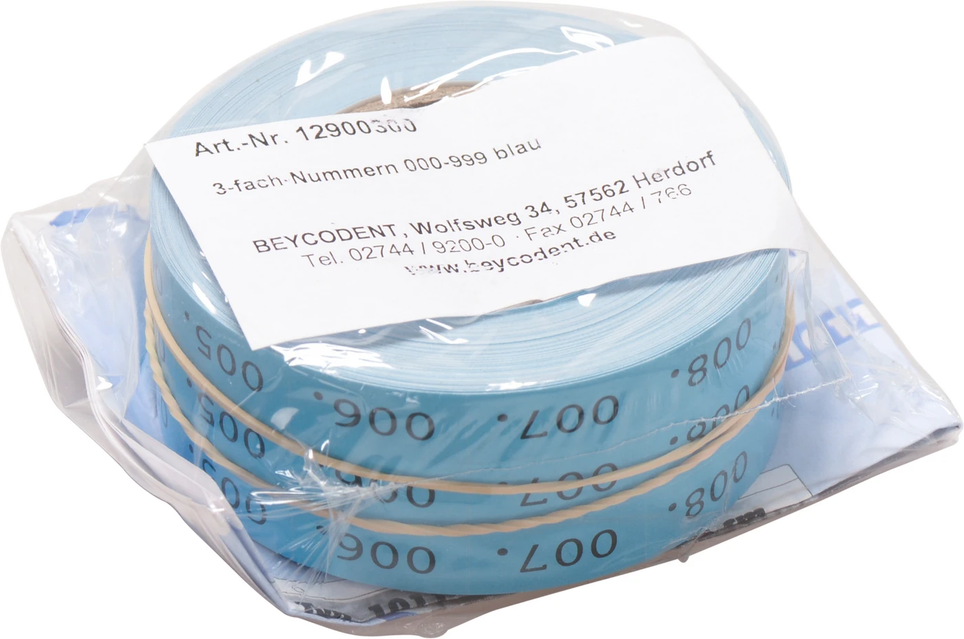 Panostar® 3-fach-Nummer Rolle Etiketten blau