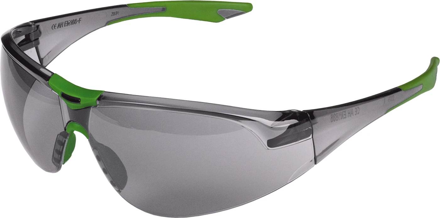 KKD® ANTI-FOG Patienten-Schutzbrille NEW-STYLE Stück Fassung grün, Scheibe rauchgrau