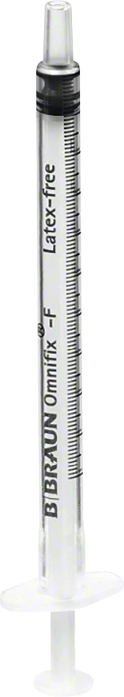 Omnifix®-F Packung 100 Stück 1 ml, ohne Kanüle, 3-teilig