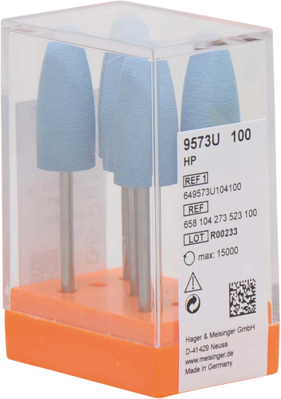 Silikonpolierer 9573 Packung 5 Stück hellblau fein, HP, Figur 273, 24 mm, ISO 100