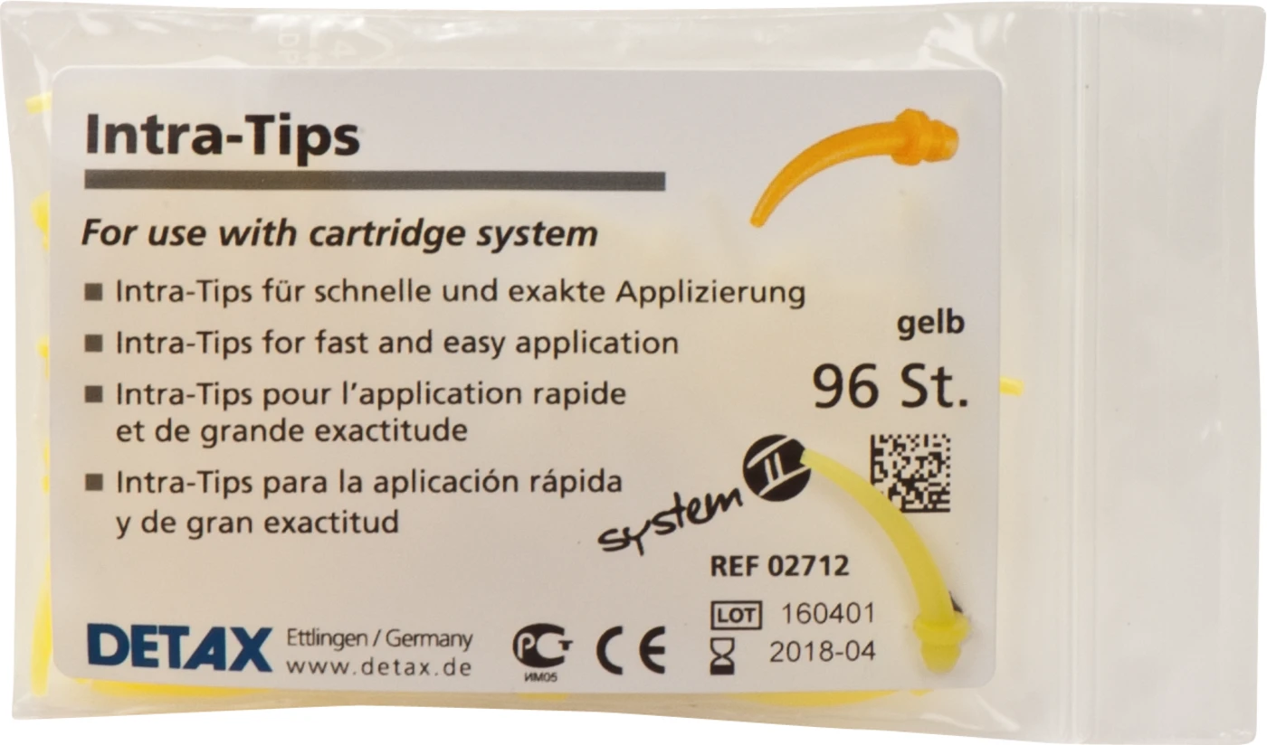 DETAX Intra-Oral-Tips gelb Packung 96 Stück gelb