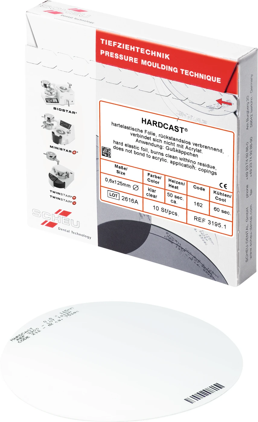 HARDCAST® Packung 10 Stück rund Ø 125 mm, Stärke 0,8 mm HARDCAST® Packung 10 Stück rund Ø 125 mm, Stärke 0,8 mm