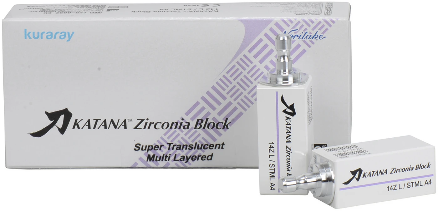 KATANA™ Zirconia Block Packung 2 Stück Größe 14Z L, A4