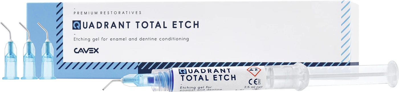 Quadrant Total Etch Packung  1x Spritze 2,5 ml Gel, 10 x Tips
