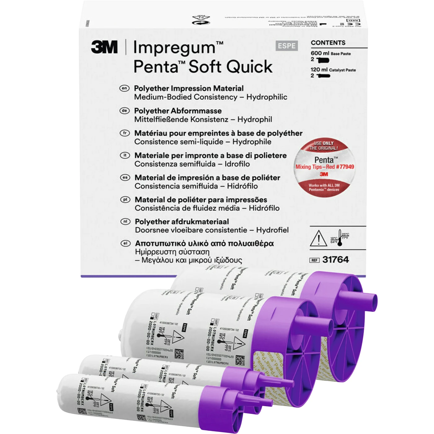 Impregum™ Penta™ Soft Refill Packung 2 x 300 ml Basispaste, 2 x 60 ml Katalysator, Penta Soft Quick