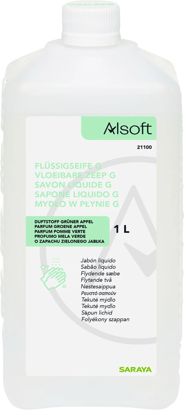 Alsoft Flüssigseife Flasche 1 Liter grüner Apfel