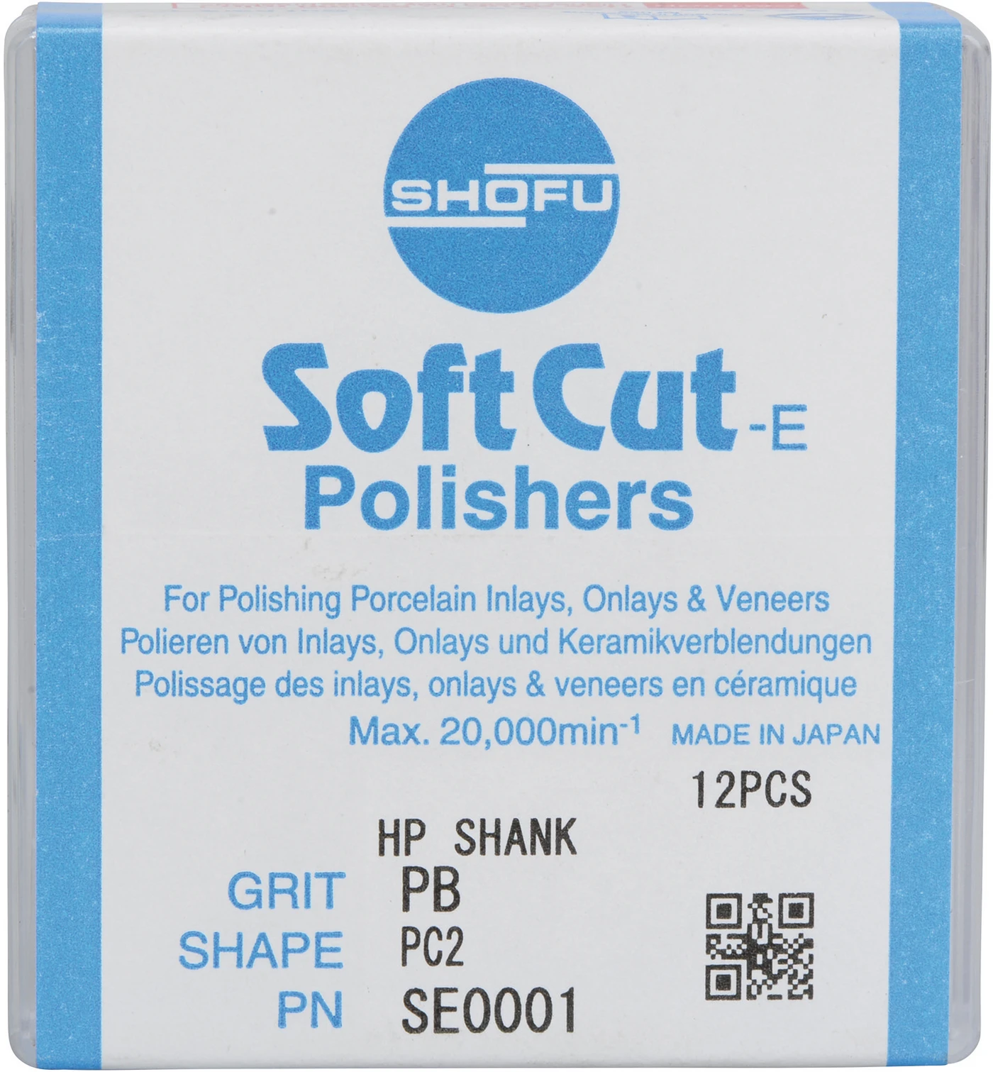SOFTCUT-E Packung 12 Stück PC2, HP, PB blauer Ring, ISO 050 SOFTCUT-E Packung 12 Stück PC2, HP, PB blauer Ring, ISO 050