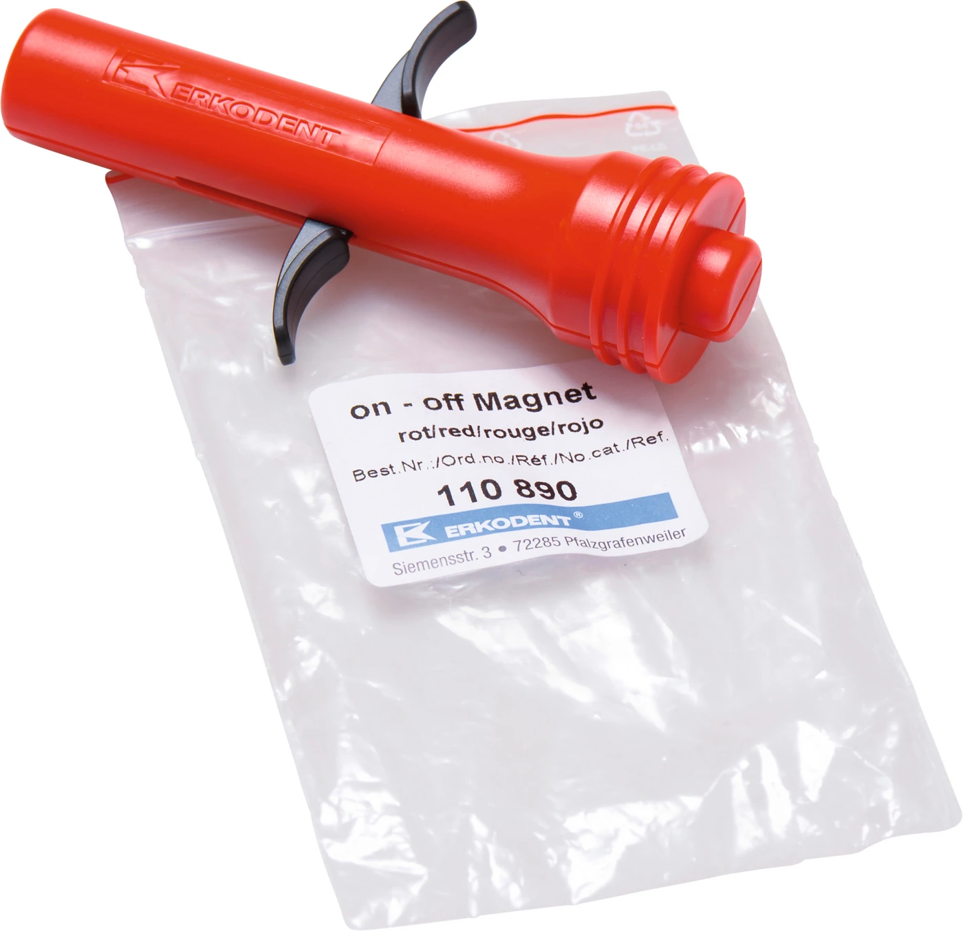 on-off Magnet Stück rot