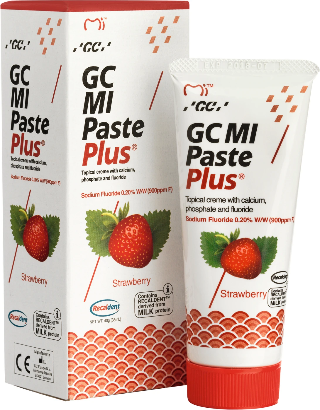 GC MI Paste Plus® Packung 10 x 40 g Erdbeere