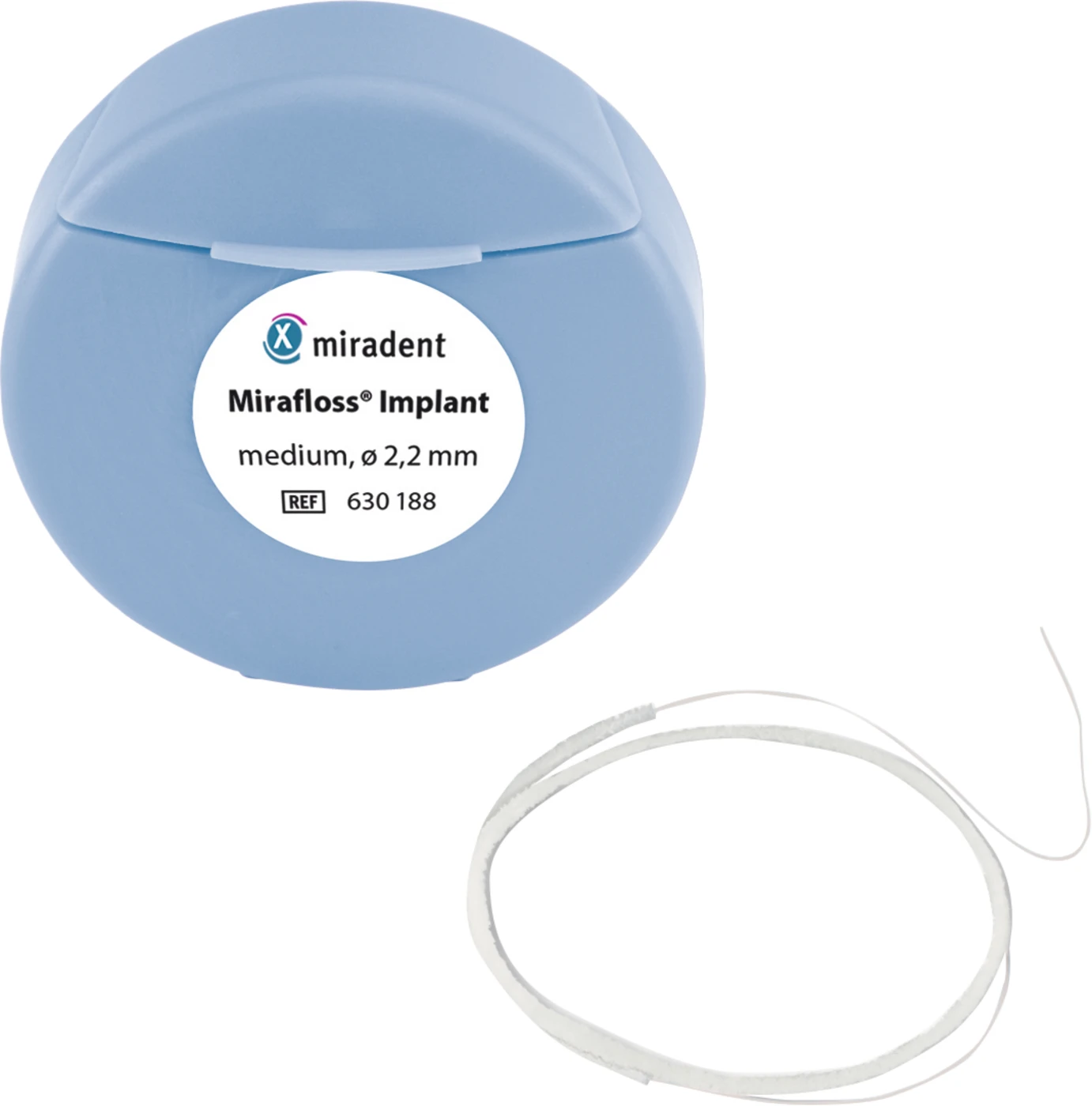 Mirafloss® Implant Rolle 20 Stück medium, Ø 2,2 mm, 15 cm