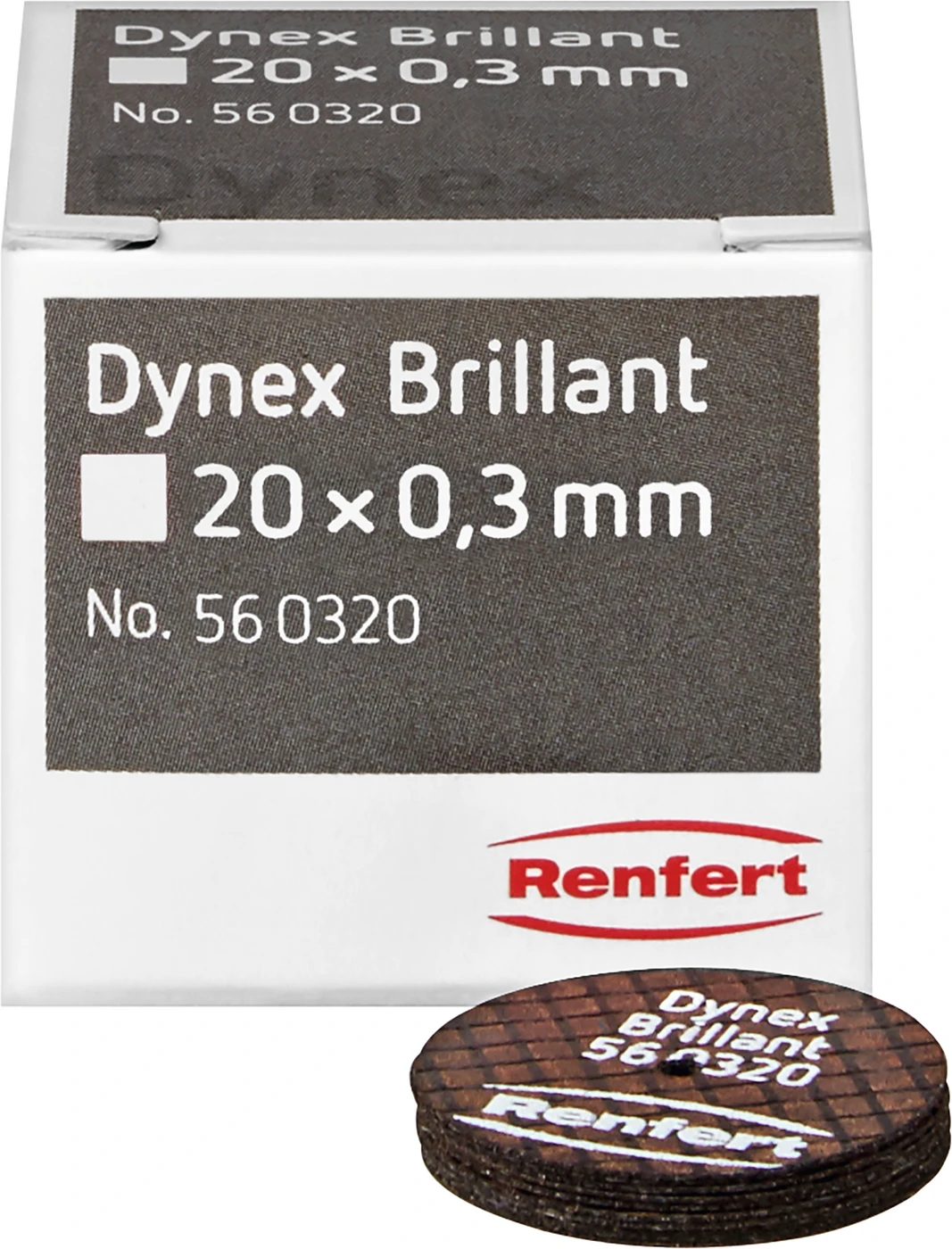 Dynex Brillant Packung 10 Stück extrem dünn, elastisch, glasfaserverstärkt, 0,3 x 20 mm