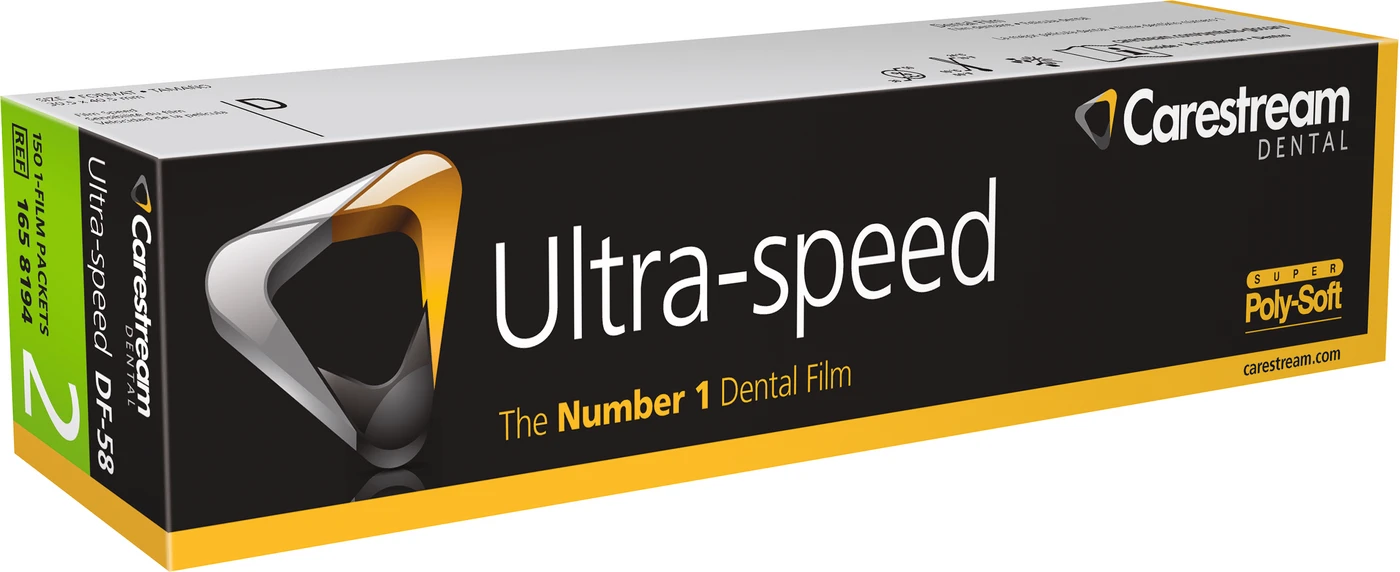 Ultra-speed Periapical Poly-Soft-Packung 150 Einzelfilme 3,05 x 4,05 cm, DF-58