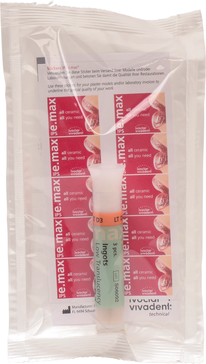IPS e.max® Press Packung 3 Rohlinge LT L D3
