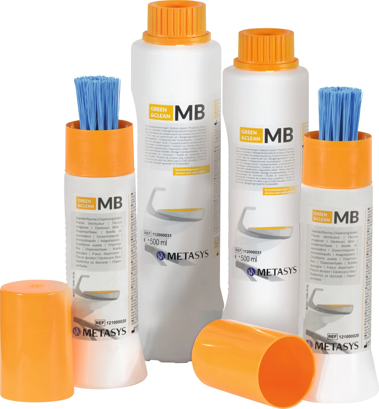 GREEN&CLEAN MB Einführset 2 x 500 ml, 2 Spenderflasche leer, 2 Bürsten GREEN&CLEAN MB Einführset 2 x 500 ml, 2 Spenderflasche leer, 2 Bürsten