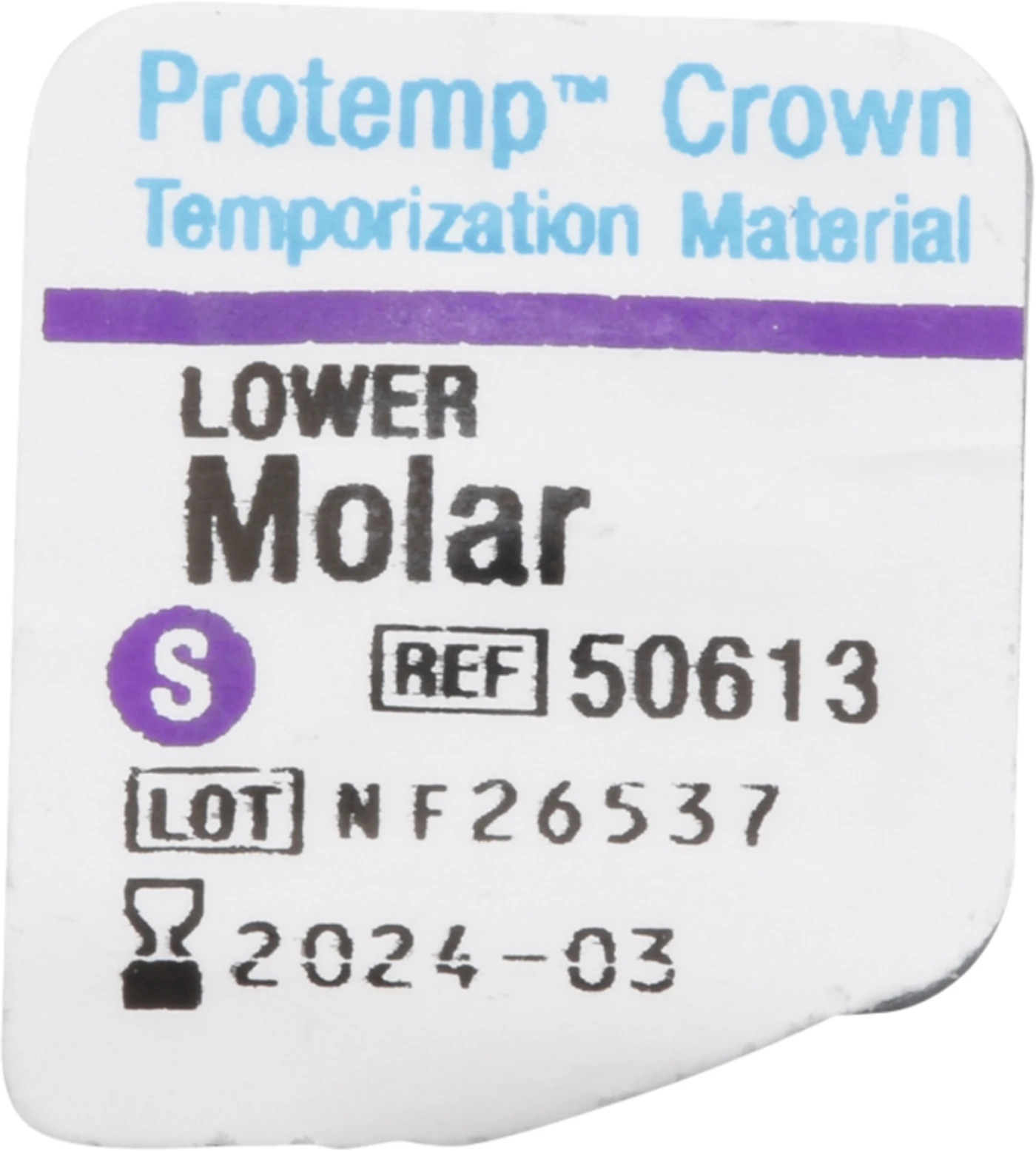 Protemp™ Crown Packung 5 Stück unterer Molar S, 1 Stückmesslehre
