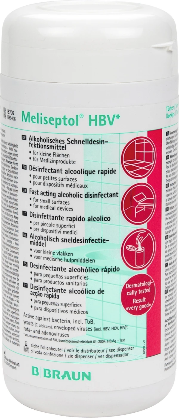Meliseptol® HBV®-Tücher Dose 100 Stück