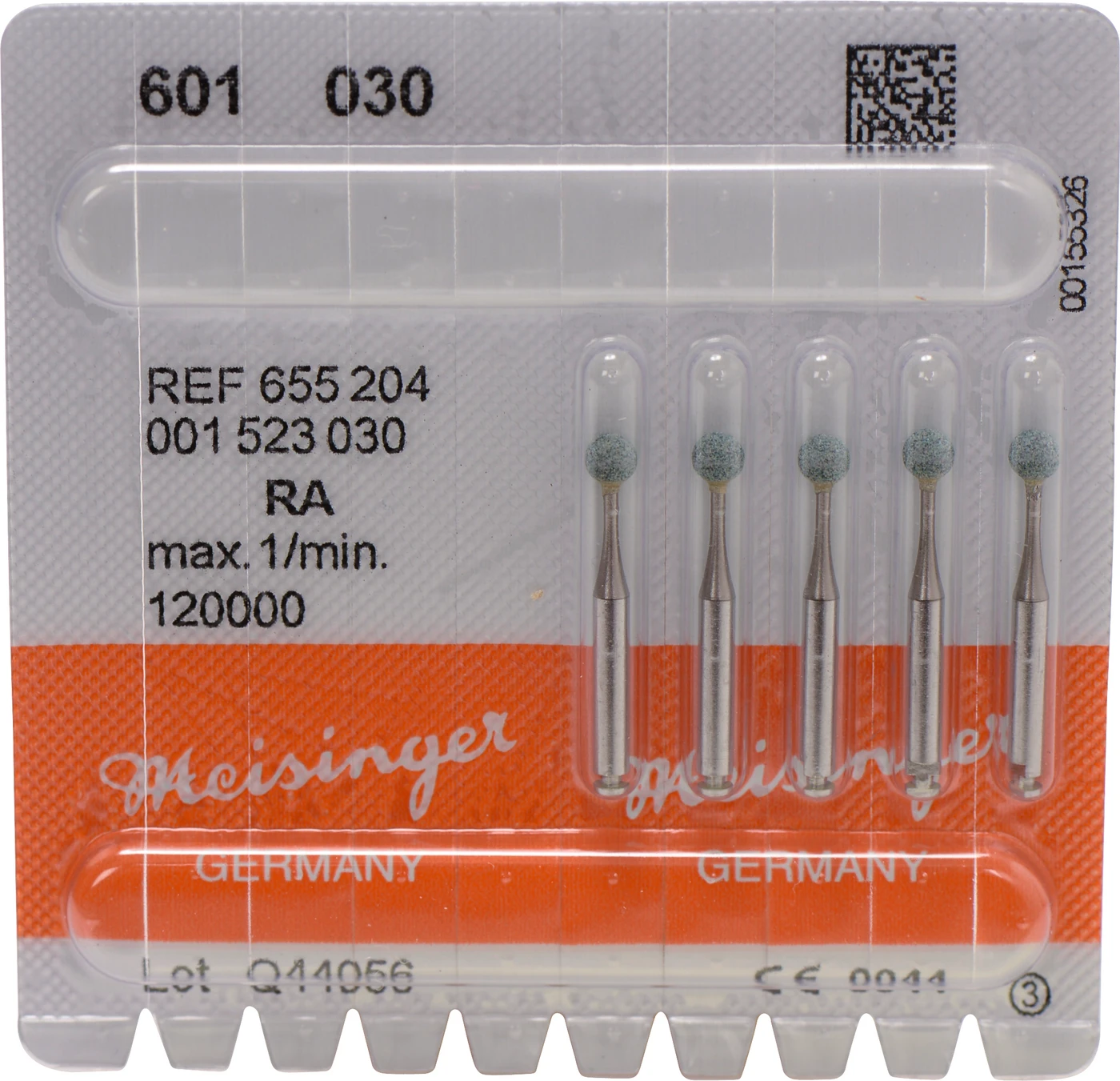 Keramische Schleifer 601 Packung 5 Stück grün mittel, RA, Figur 001, ISO 030