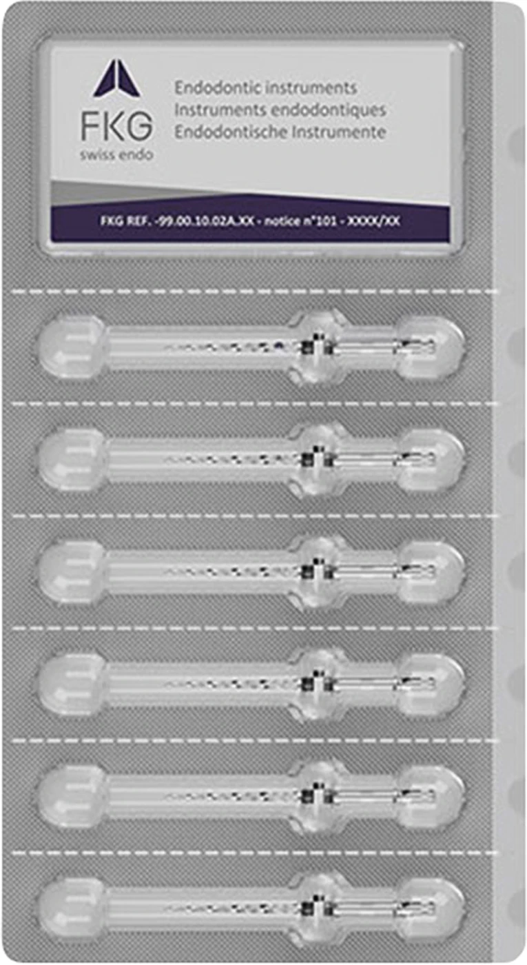 FKG BioRaCe Steril Packung 6 Stück 19 mm, ISO 025, 8 %