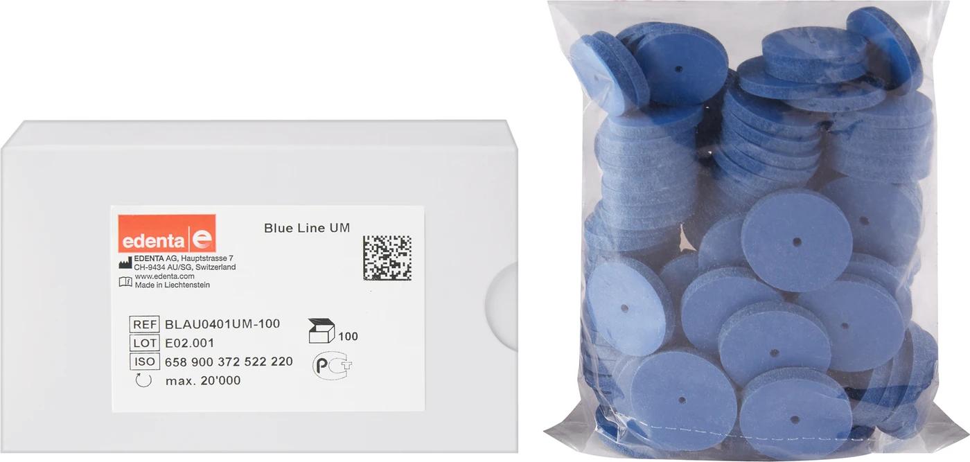 Blue Line Packung 100 Stück unmontiert, blau, Figur 372, 3 mm, ISO 220