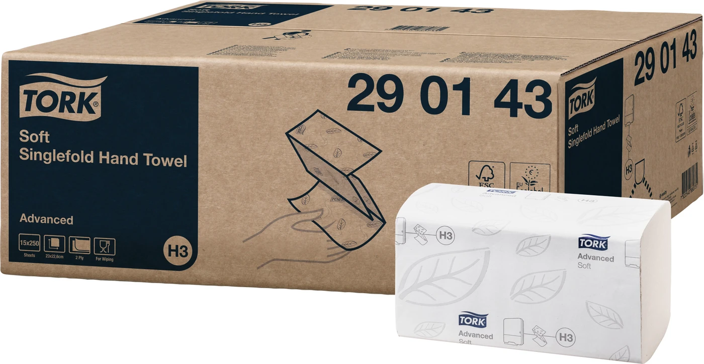 TORK® Zickzack Handtücher Advanced Karton 15 x 250 Stück 2-lagig, weiß