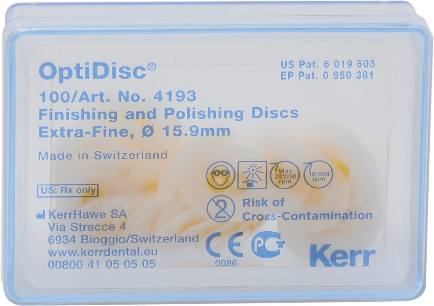 OptiDisc® Nachfüllpackung 100 Stück unmontiert, gelb extra fein, Ø 15,9 m