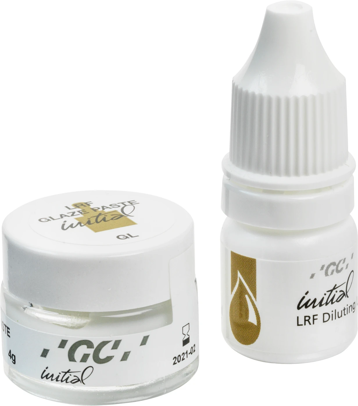 GC Initial LRF Glaze Packung 4 g Glasurpaste, 1 Flüssigkeit