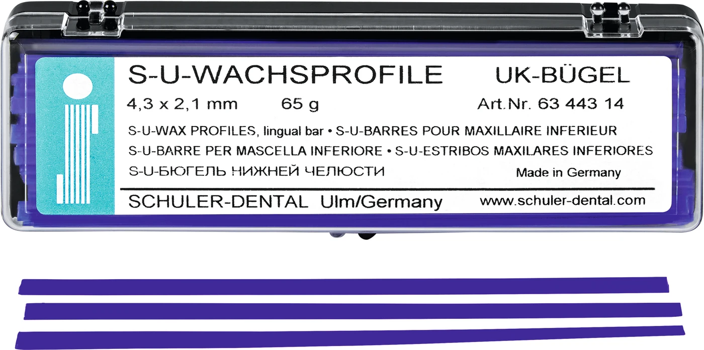 S-U-Wachsprofile Packung 65 g Unterkieferbügel, 4,3 x 2,1 mm