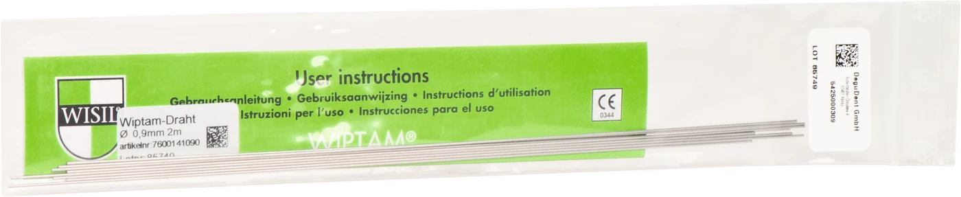Wiptam-Draht Packung 2 m, rund, Stärke 0,9 mm Wiptam-Draht Packung 2 m, rund, Stärke 0,9 mm