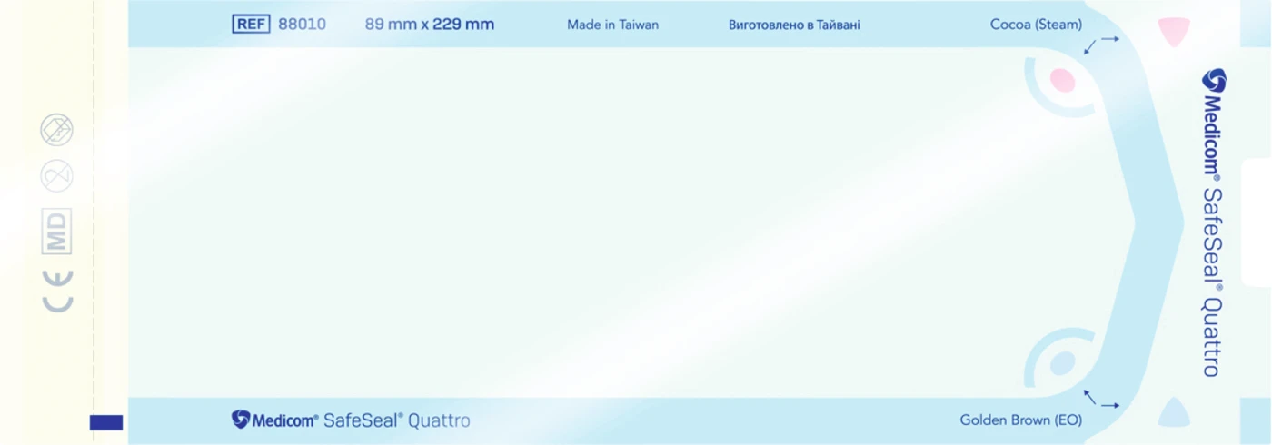 Medicom® SafeSeal® Quattro Sterilisationstüten Packung 200 Stück 89 x 229 mm