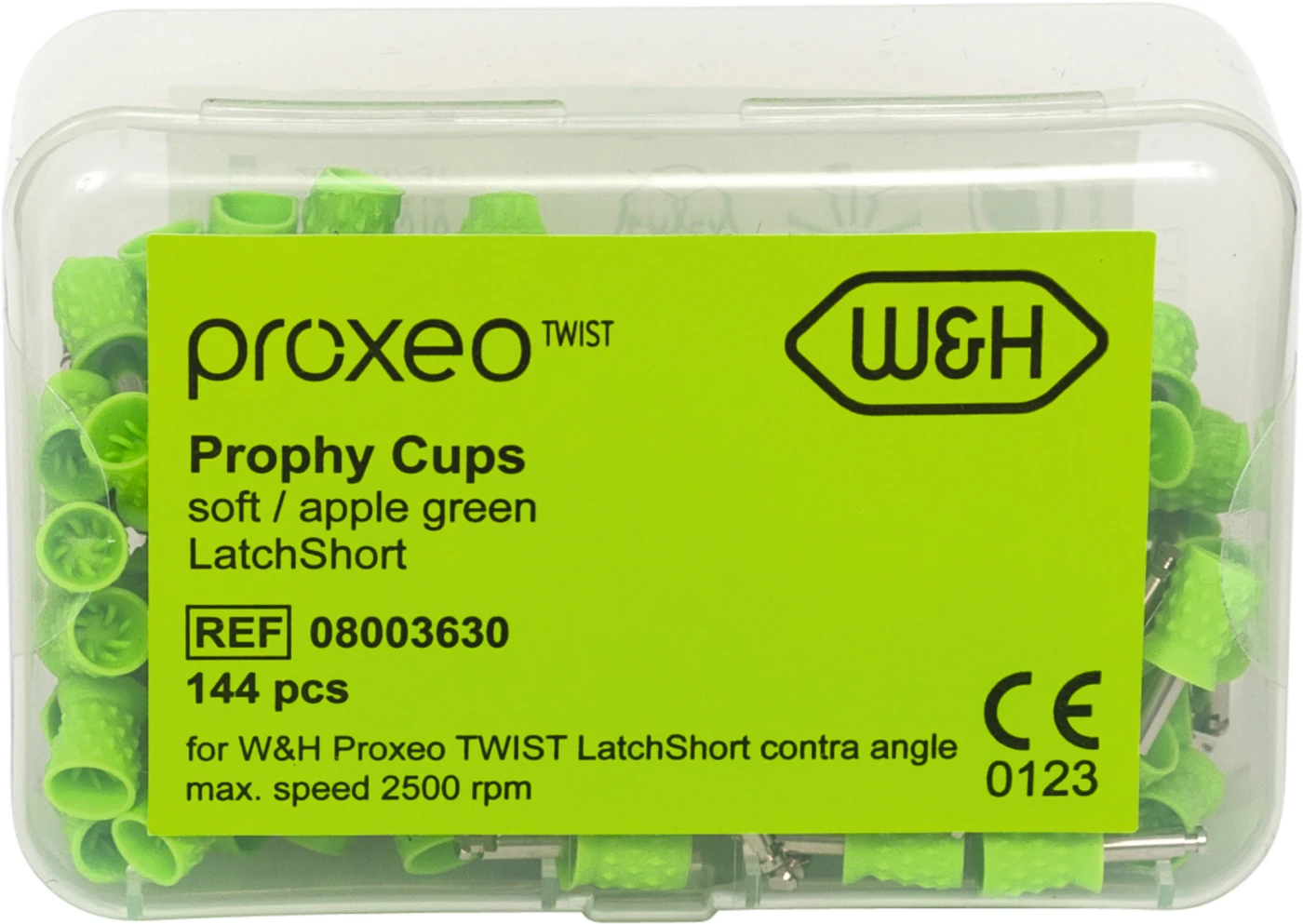 Proxeo TWIST LatchShort Kelche und Bürsten Packung 100 Stück weich, apfelgrün Proxeo TWIST LatchShort Kelche und Bürsten Packung 100 Stück weich, apfelgrün