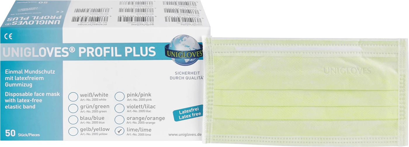 PROFIL PLUS OP-Mundschutz Spenderbox 50 Stück lime