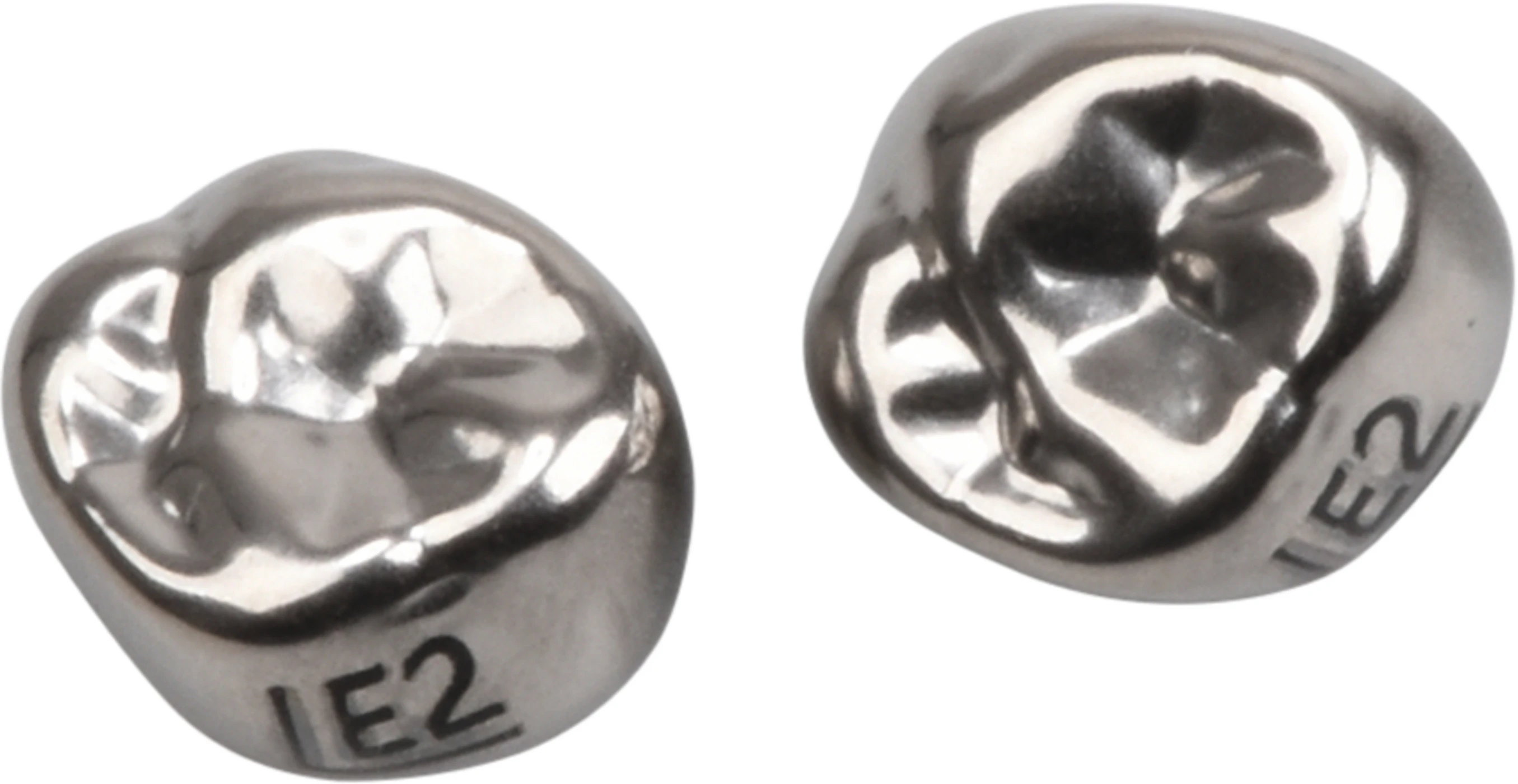 Edelstahlkronen Packung 5 Stück E-UL-2, für Milchmolaren