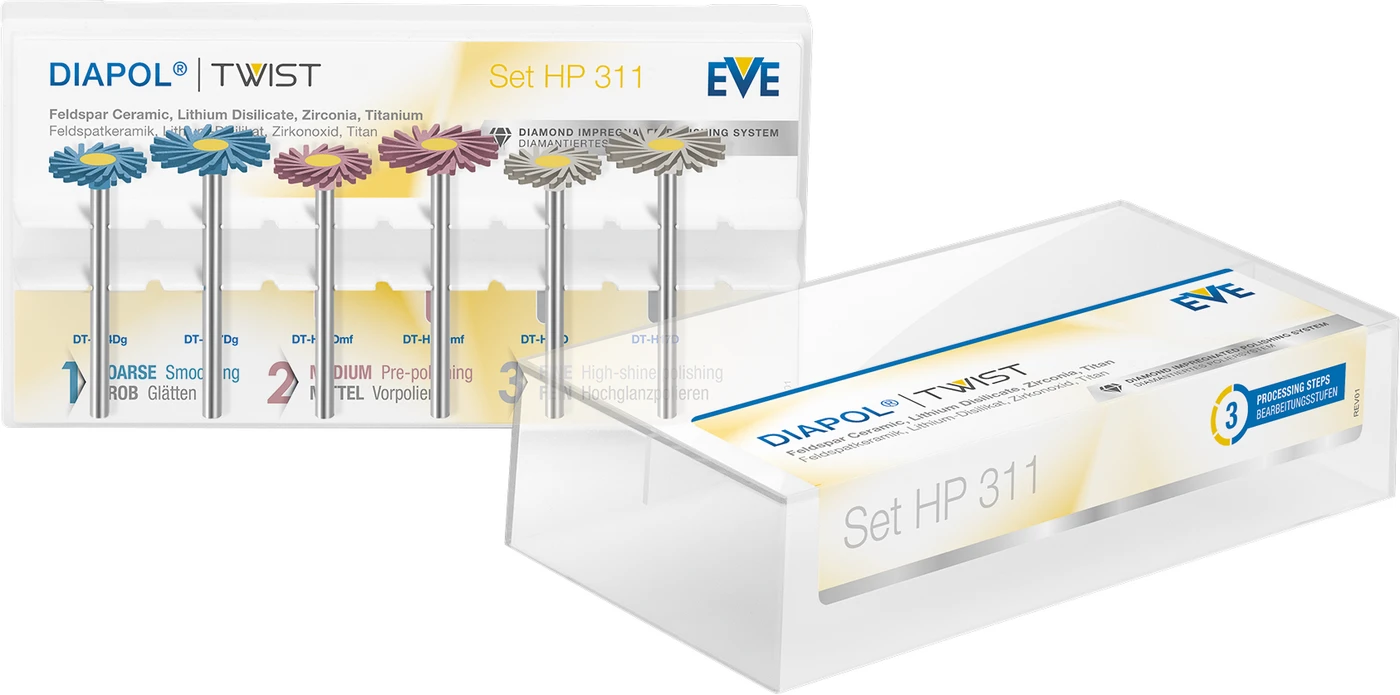 EVE DIAPOL® TWIST Set 6 Stück (DT-H14Dg, DT-H17Dg, DT-H14Dmf, DT-H17Dmf, DT-H14D, DT-H17D), HP