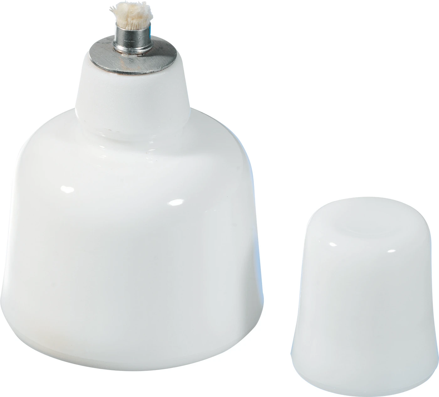 Spirituslampe aus Opalglas Stück Spirituslampe