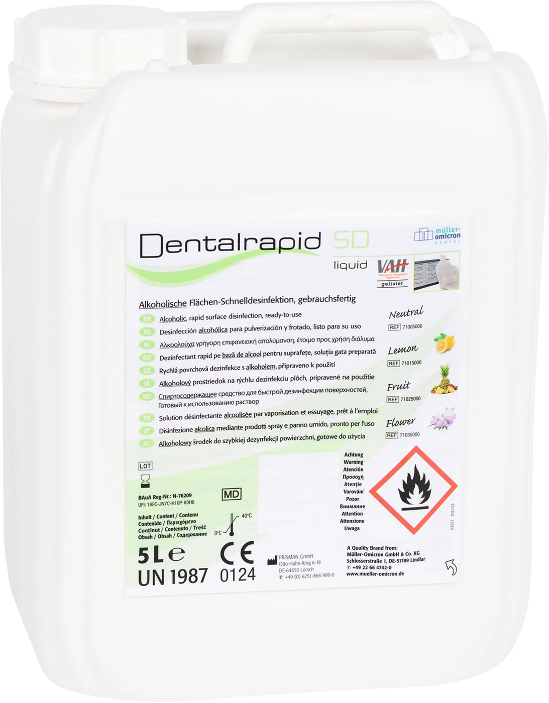 Dentalrapid® SD liquid Kanister 5 Liter Fruit