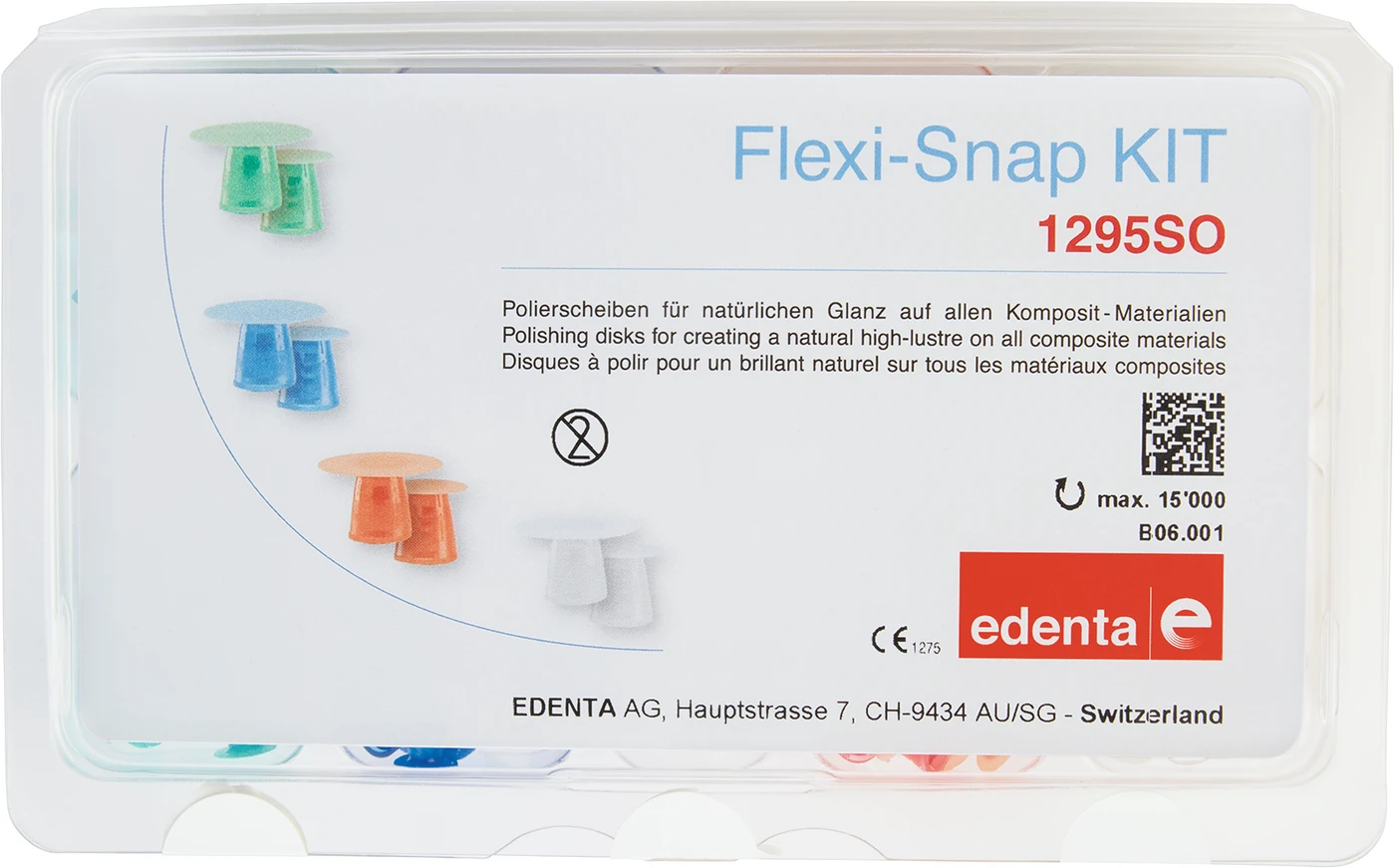 Flexi-Snap Kit 80 Stück (20 x grün, 20 x blau, 20 x rot, 20 x weiß), 2 Mandrelle