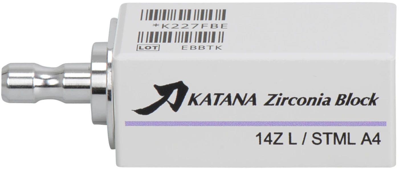 KATANA™ Zirconia Block Packung 2 Stück Größe 14Z L, A4