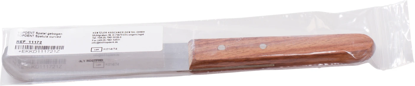 TOPDENT Anmischspatel Stück 11172, gebogen