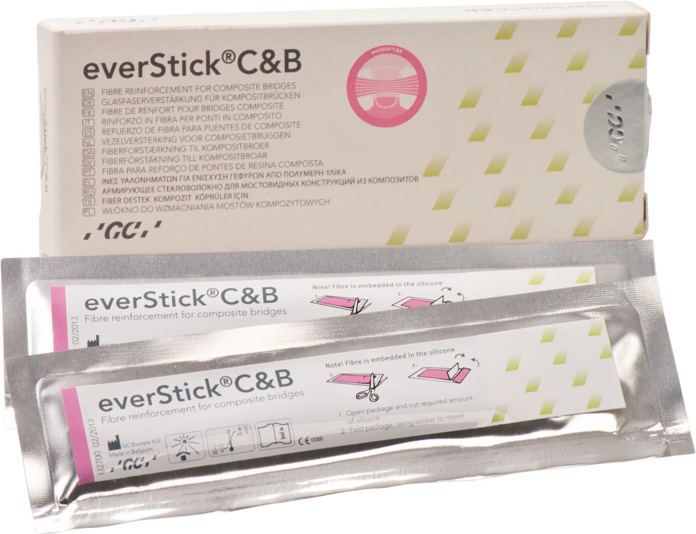 GC everStick®C&B Refill Packung Glasfaserverstärkung mit ca. 4.000 Fasern, 2 x 12 cm