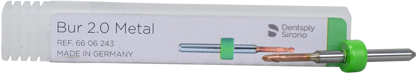 Schleifer und Fräser für inLab MC X5 Stück 2 mm, grün, Metal Schleifer und Fräser für inLab MC X5 Stück 2 mm, grün, Metal