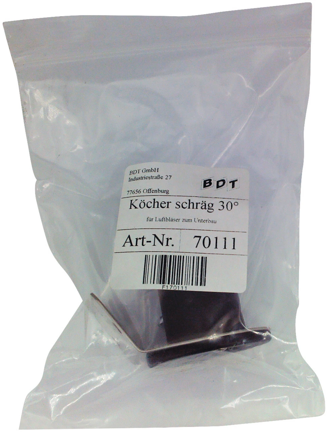 Luftschlauch-Rückholeinrichtung Stück Köcher schräg für Unterbau