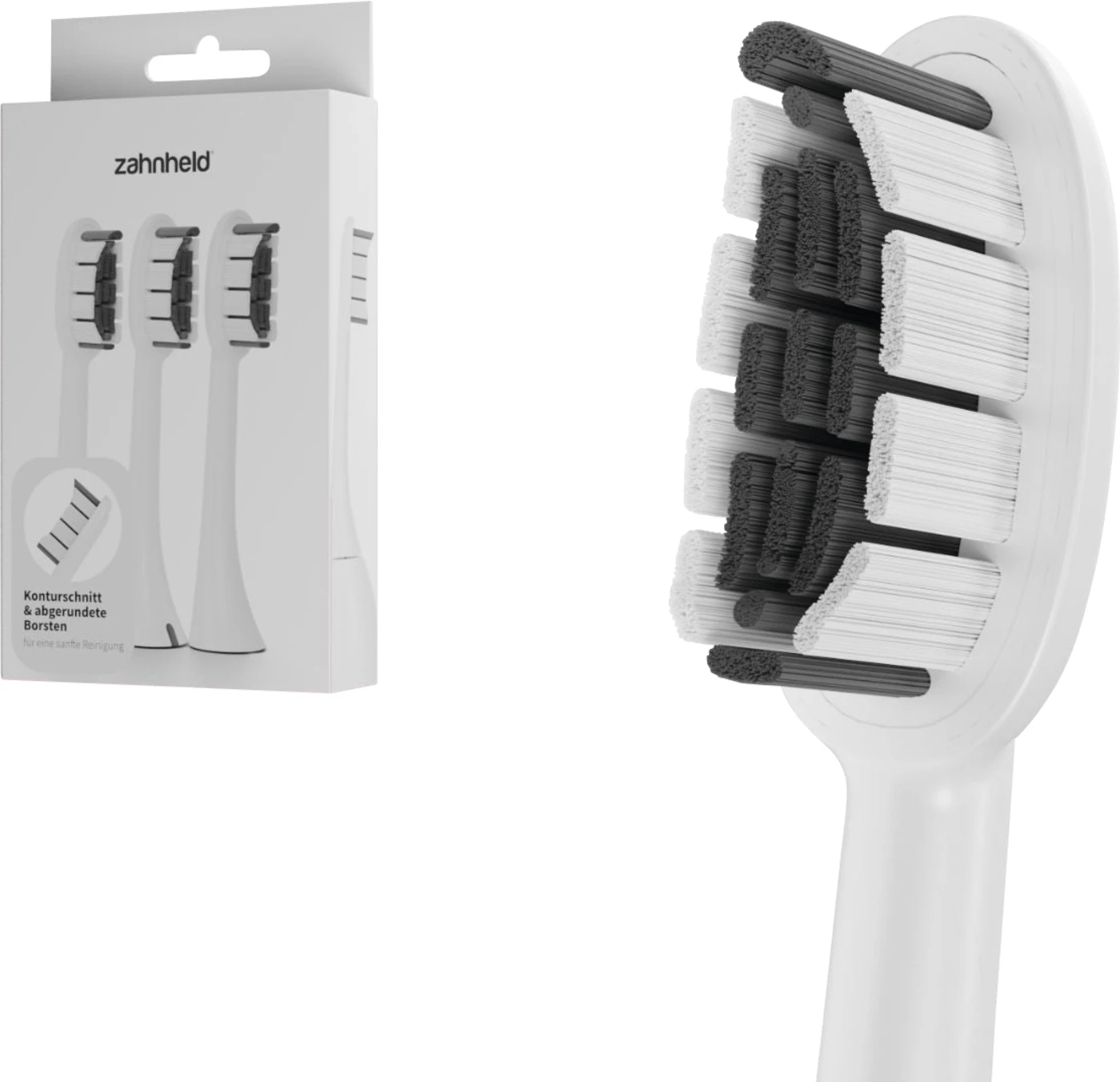 Bürstenkopf Basic Medium Packung 3 Stück weiß