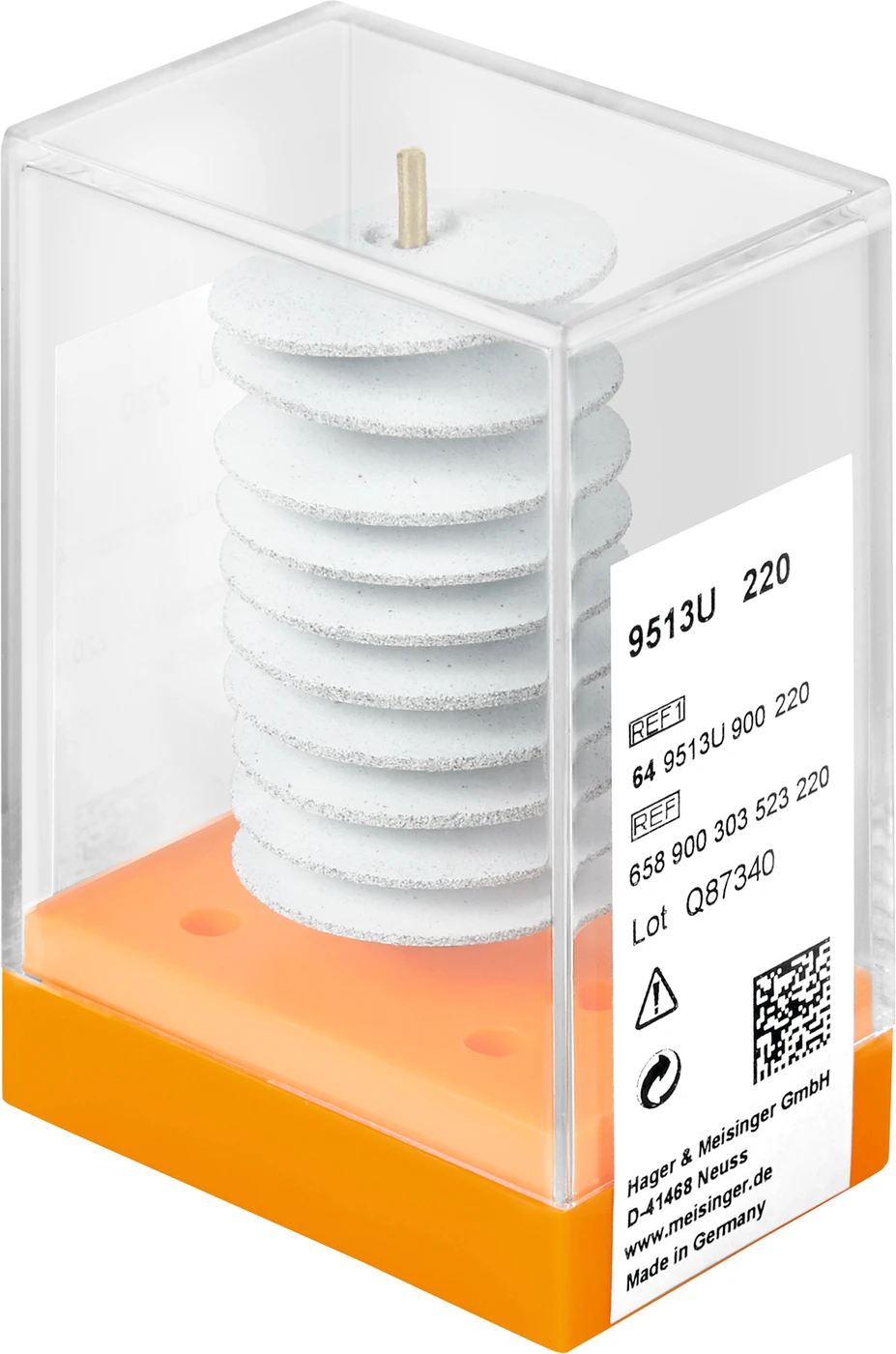 Universalpolierer 9513U Packung 10 Stück unmontiert, weiß, Figur 303, 4 mm, ISO 220