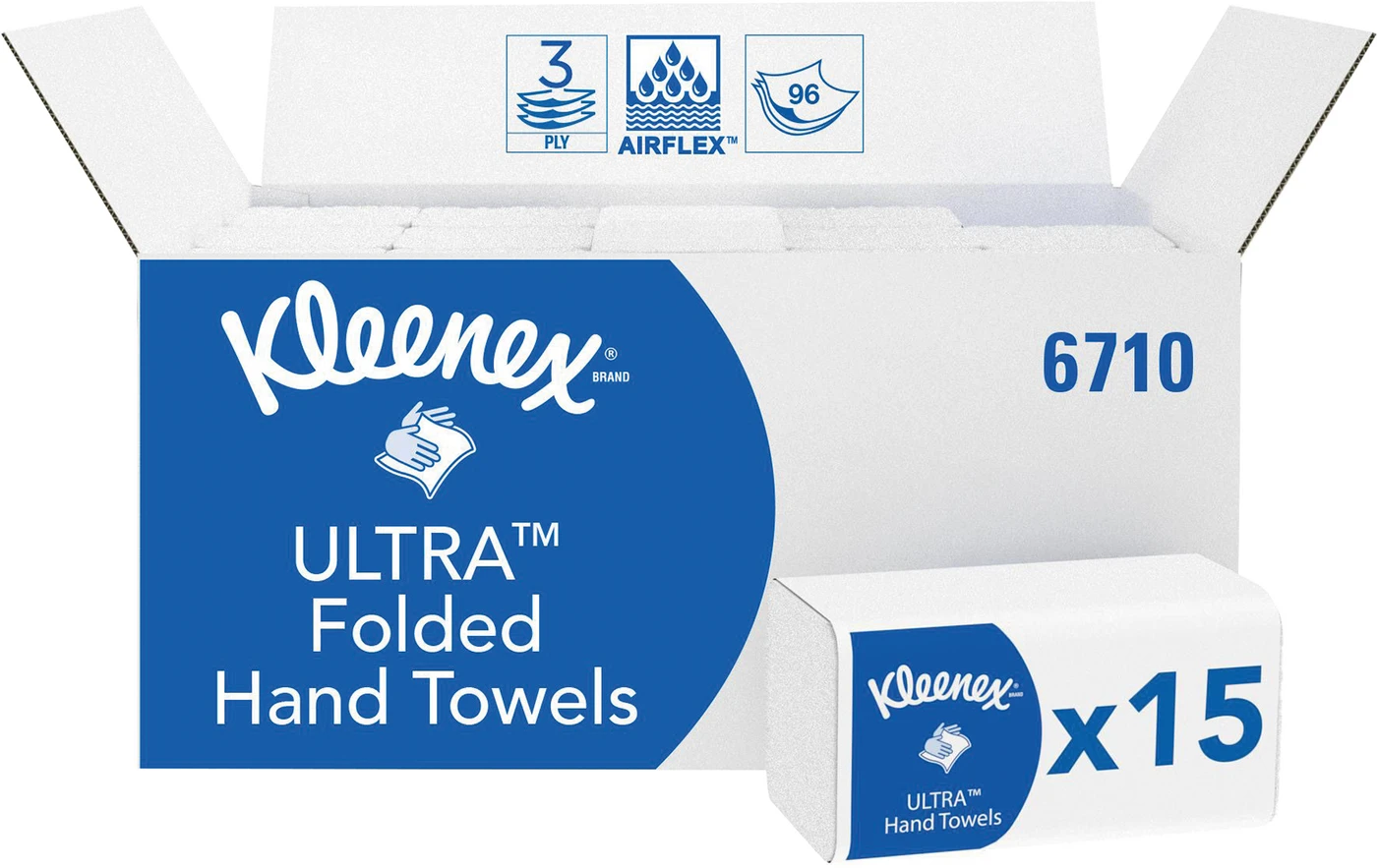 Kleenex® Ultra Karton 15 x 96 Stück 21,5 x 31,8 cm, 3-lagig Kleenex® Ultra Karton 15 x 96 Stück 21,5 x 31,8 cm, 3-lagig