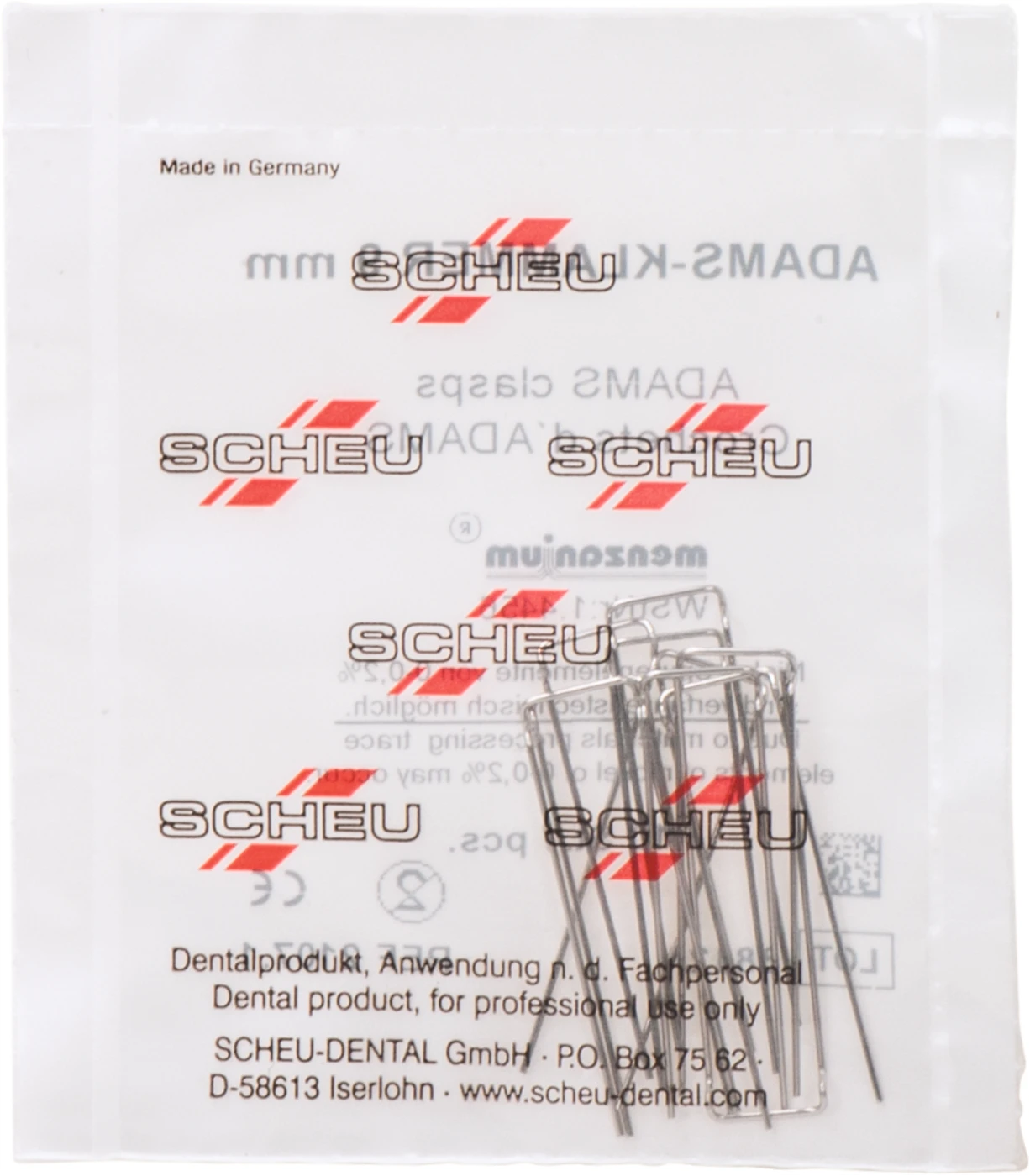 Adams-Klammern Packung 10 Adams-Klammern, 9 mm breit Ø 0,7 mm