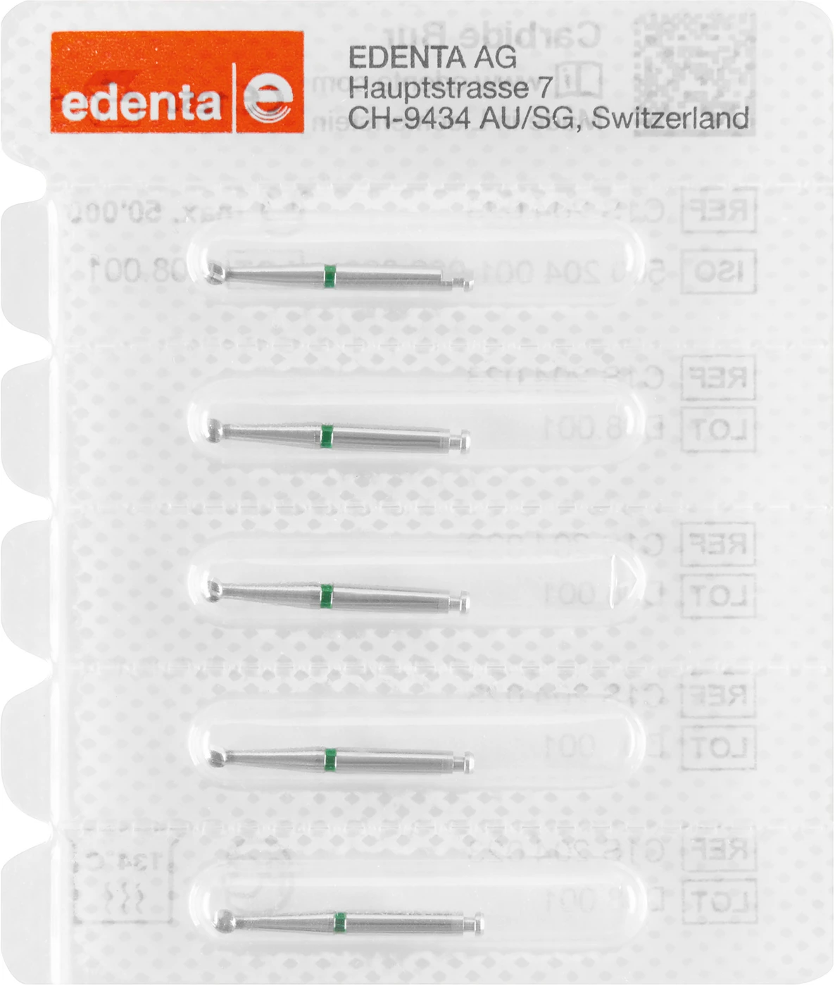 HM-Bohrer C1S Packung 5 Stück grün, RA, Figur 001, ISO 023